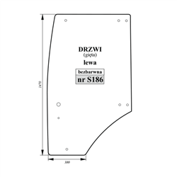 Szyba drzwi lewa gięta MTZ Belarus-347495667