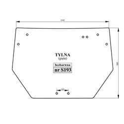 Szyba tylna Deutz-Fahr bezbarwna gięta-347495626