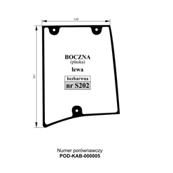 Szyba boczna lewa Farmtrac-347517184