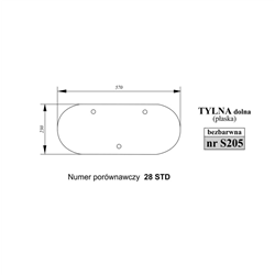 Szyba tylna dolna Farmtrac-347517330