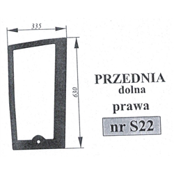 Szyba przednia dolna prawa Zetor Major-347491566