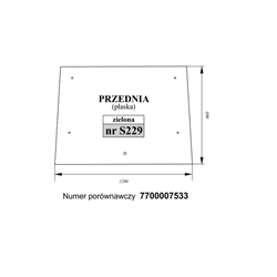 Szyba przednia zielona Renault-347517313