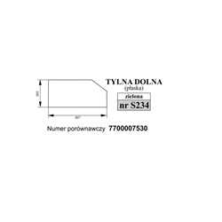 Szyba tylna dolna zielona Renault-347517306