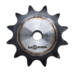 Koło zębate łańcuchowe hartowane z kołnierzem, piastą 24B-1 (R1 1.1/2) Z-12 średnica zewnętrzna - 161 mm MORGA-347519029