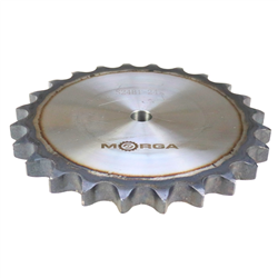 Koło zębate łańcuchowe hartowane z kołnierzem, piastą 24B-1 (R1 1.1/2) Z-24 średnica zewnętrzna - 307 mm MORGA-347519035