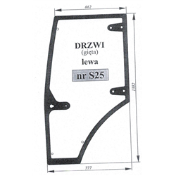 Szyba drzwi lewa Zetor Major-347491568