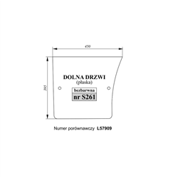 Szyba drzwi dolna John Deere-347517286