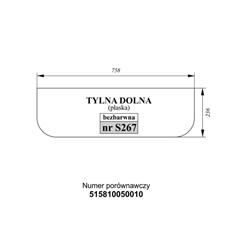 Szyba tylna dolna Fendt-347517278