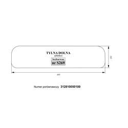 Szyba tylna dolna Fendt-347517280