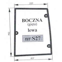 Szyba boczna lewa Zetor Major-347491570