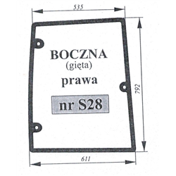 Szyba boczna prawa Zetor Major-347491571