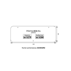 Szyba tylna dolna Case-347504684