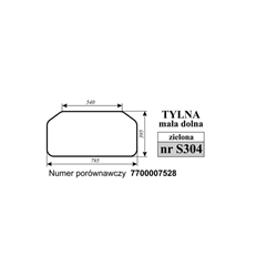Szyba tylna dolna zielona Renault-347517254