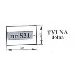 Szyba tylna dolna Zetor Major 935533-347491574