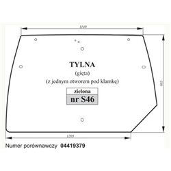Szyba tylna Deutz-Fahr 04419379-347751866