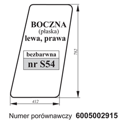 Szyba boczna RENAULT 6005002915 lewa , prawa-347493166