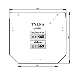 Szyba tylna John Deere zielona R206835-347495645