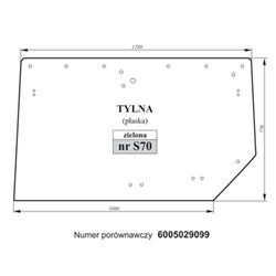 Szyba tylna zielona Claas zielona-347493134