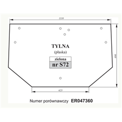 Szyba tylna John Deere ER047360-347493147