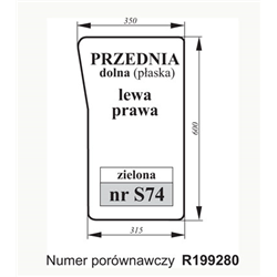 Szyba przednia dolna John Deere R199280-347493145