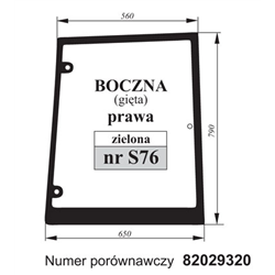 Szyba boczna prawa CASE 82029320-347493130