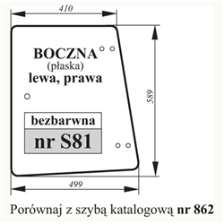 Szyba boczna ,płaska,lewa prawa Fendt 294812040010-347493137