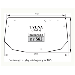 Szyba tylna Fendt bezbarwna 294812050120-347493141