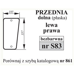 Szyba przednia dolna Fendt-347493139