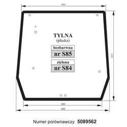Szyba tylna Case bezbarwna-347751868