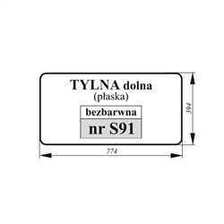 Szyba tylna dolna John Deere RT6005002917-347493156