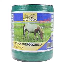 Taśma ogrodzenia elektryzatora pastucha 20mmX200M odporna na UV zielona 6-drutów 0,30mm o obniżonej oporności Wzmocniona ZAGRODA