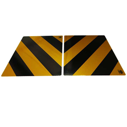 Tablica odblaskowa prostokątna 300x400mm żółto czarna 2szt. komplet Polska UV odporna-347909641