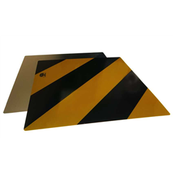 Tablica odblaskowa kwadratowa 423x423mm żółto czarna 2szt. komplet Polska UV odporna-347909642