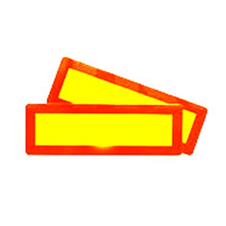 Tablica odblaskowa prostokątna 100x300mm laweta / prawa 2szt komplet Polska UV odporna-347909639