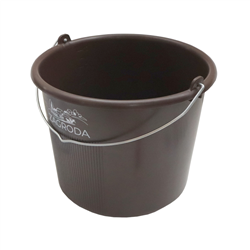 Wiadro okrągłe brązowe z uchwytem 12L Wzmocnione ZAGRODA-347513828