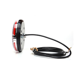 Lampa zespolona tylna okrągła LED 12/24V 3-funcyjna lewo - prawa uniwersalna migacz pływający wodoodporna z przewodem neon-34749
