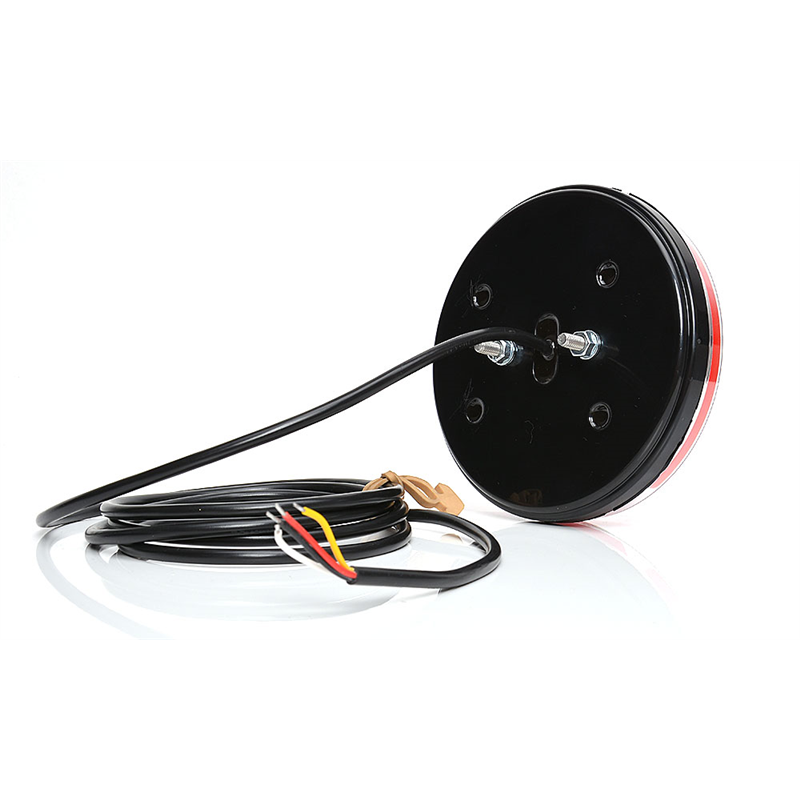 Lampa zespolona tylna okrągła LED 12/24V 3-funcyjna lewo - prawa uniwersalna migacz pływający wodoodporna z przewodem neon-34749