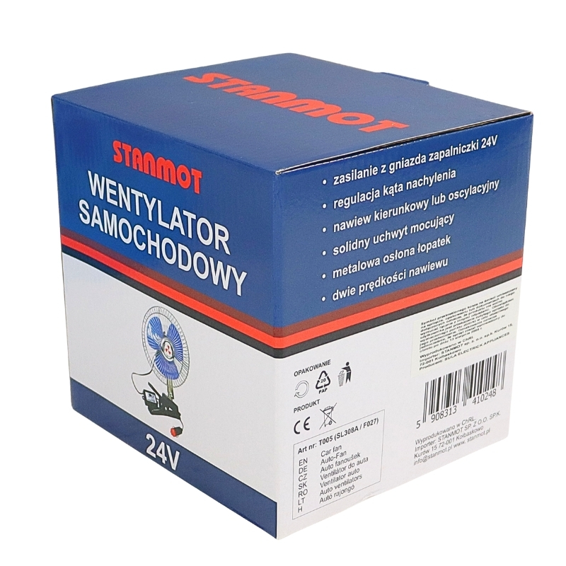 Wentylator elektryczny 24V z klipsem-347497254