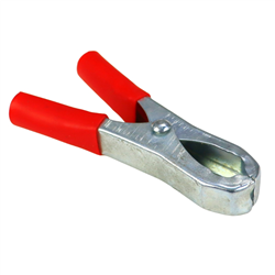 Zacisk prostownika mały czerwony L-90mm 100A-347480564