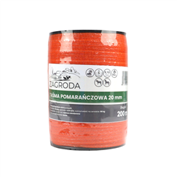 Taśma elektryzatora 20mm/200m pomarańczowa ZAGRODA-347487412
