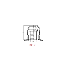 Szybkozłącze Camlock coupling gniazdo Typ C aluminium 3" x 76mm PZL HYDRAL-347515800
