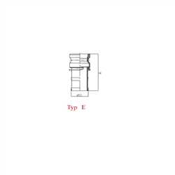 Szybkozłącze Camlock coupling wtyczka Typ E mosiądz 3/4" x 19mm PZL HYDRAL-347516616