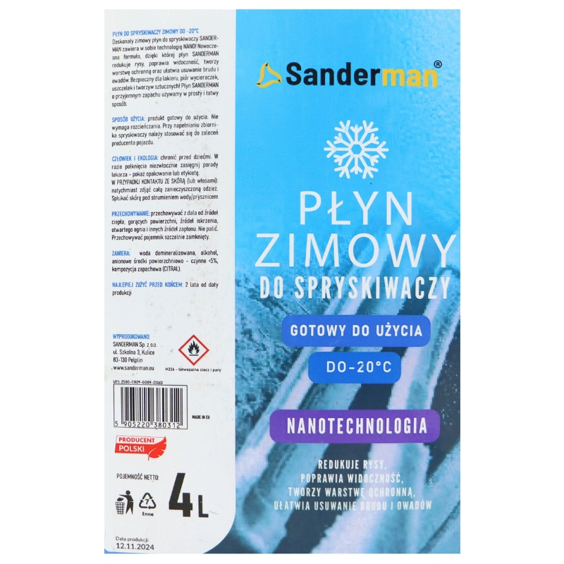 Płyn do spryskiwaczy zima 4l -20 st-347518700