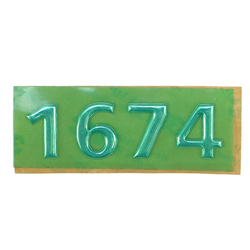 Znak 1674 srebrny litery wypukłe-347771120