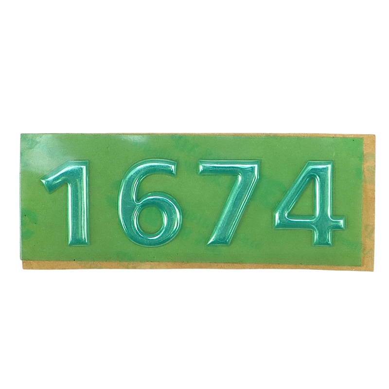 Znak 1674 srebrny litery wypukłe-347771120