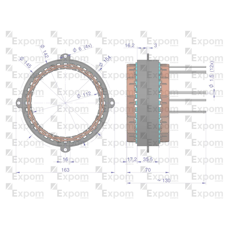 Stojan alternatora 0123510074EX Nowy Typ EXPOM KWIDZYN eu-347462302