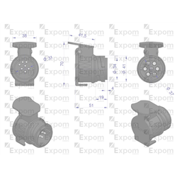 Adapter z 13-pin na 7-pin EXPOM KWIDZYN eu-347472283
