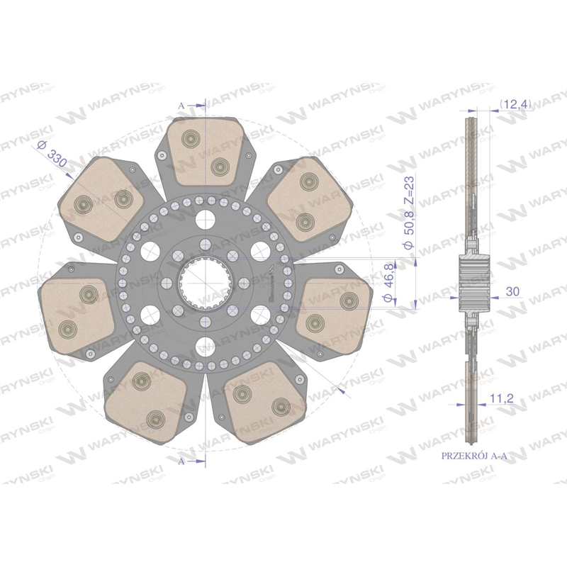 Tarcza sprzęgła Ceramiczna MF  Waryński-347471855