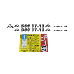 A set of stickers for the Czech trailer Brandys BSS AGRO