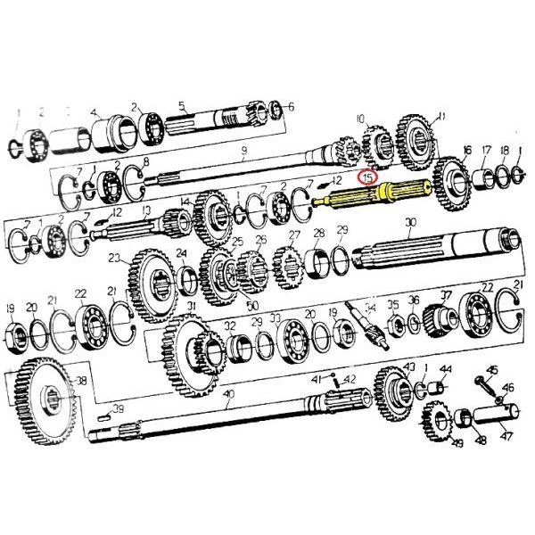 Wałek reduktora C-330 ORYGINAŁ URSUS-347445100
